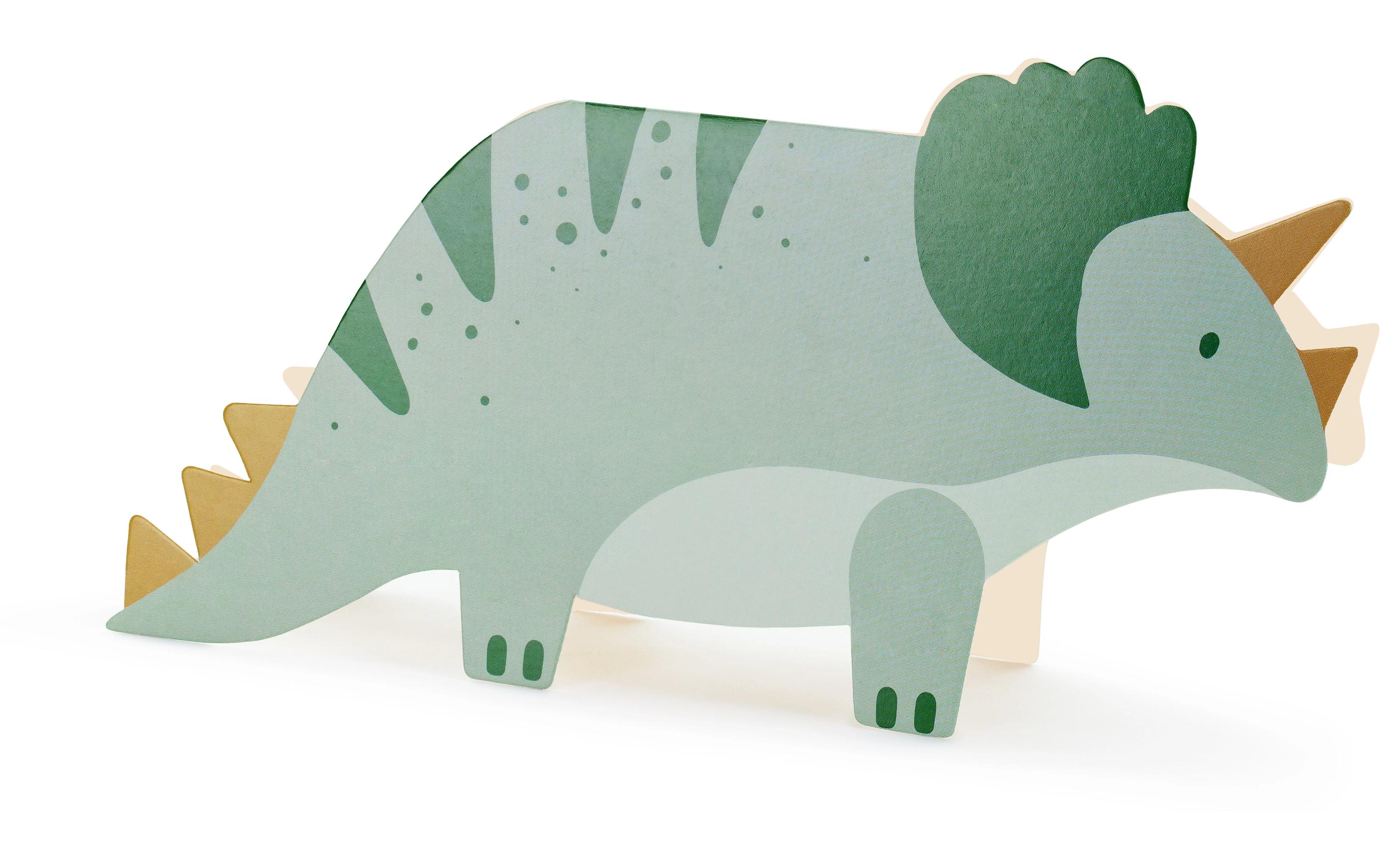 Einladungskarte Triceratops 6 StückGeburtstagseinladungen für Dino-Fans