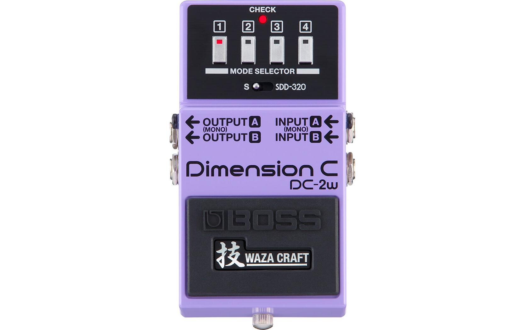 Pedal DC-2W – Dimension C<br>Neuauflage des originalen Dimension-Effekts, erweitert auf Basis der «Waza»-Handwerkskunst
