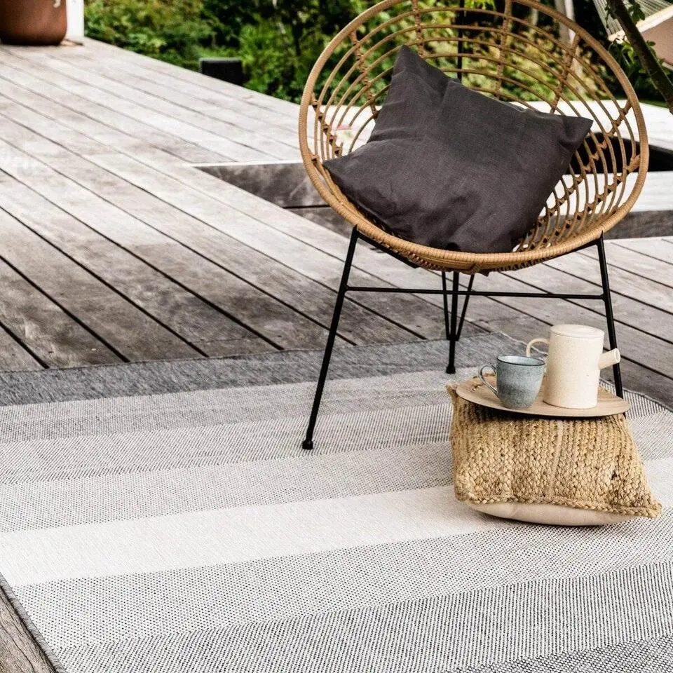 Eva Interior Buitenkleed Zwart Boa 240 x 340 cm