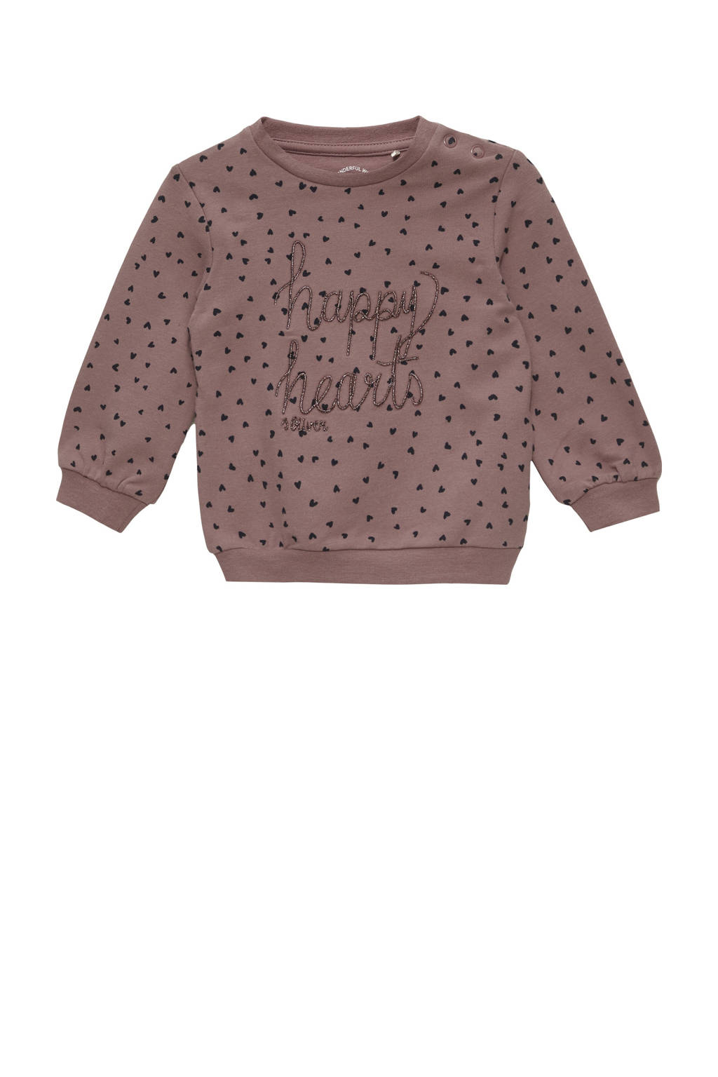 s.Oliver baby sweater met hartjes lila