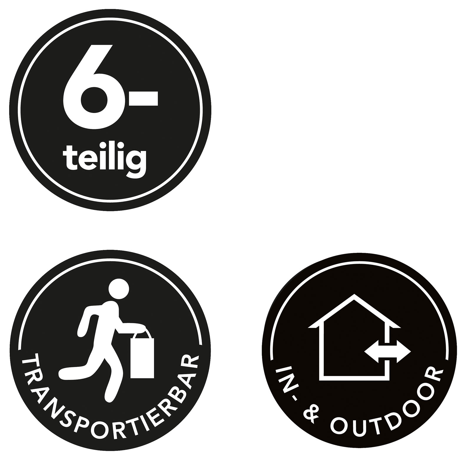 MAXXMEE 6-teiliges Mini-Volleyball-Set - gelb-schwarz - Ø 89 cm