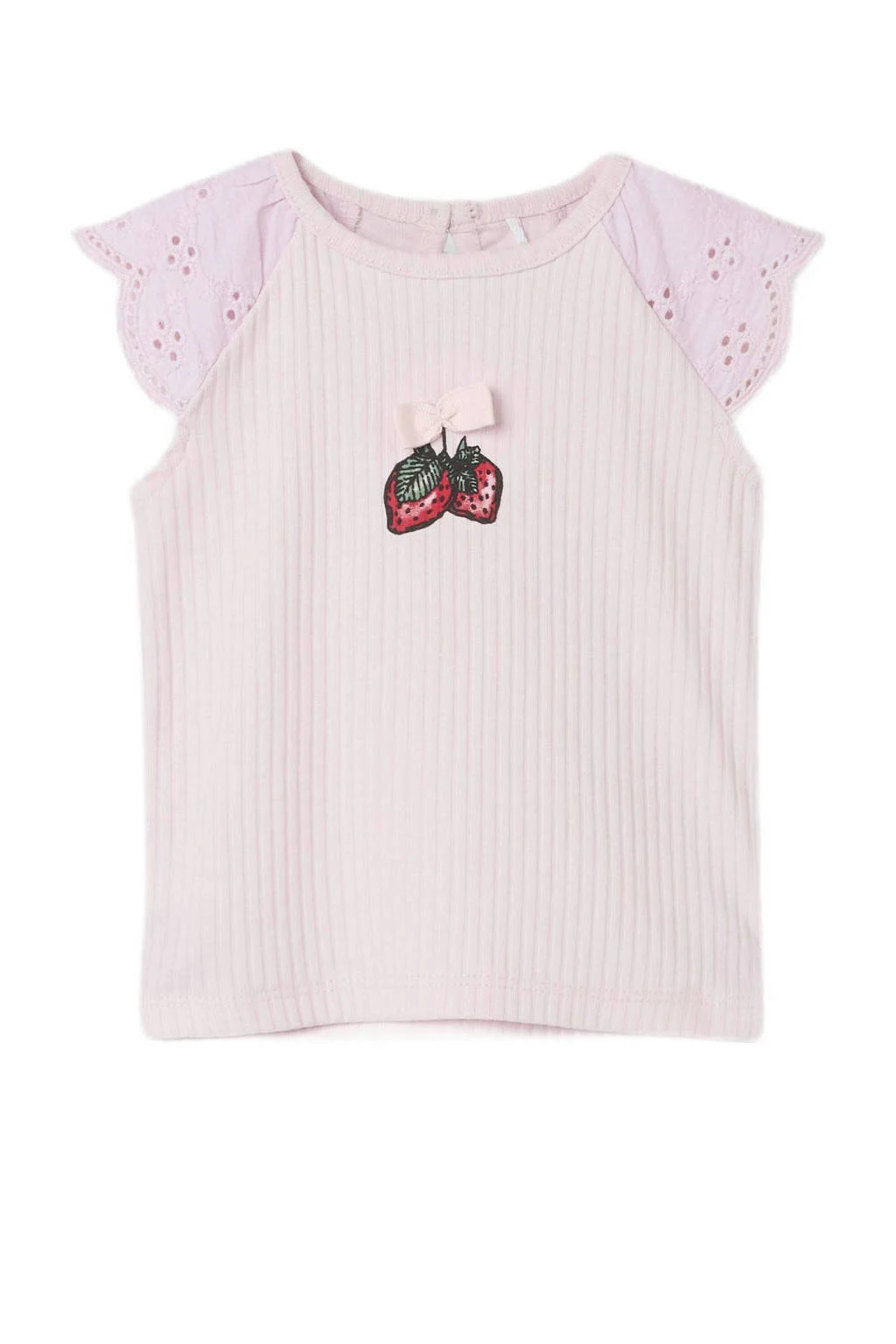 NAME IT t-shirt lila broderie