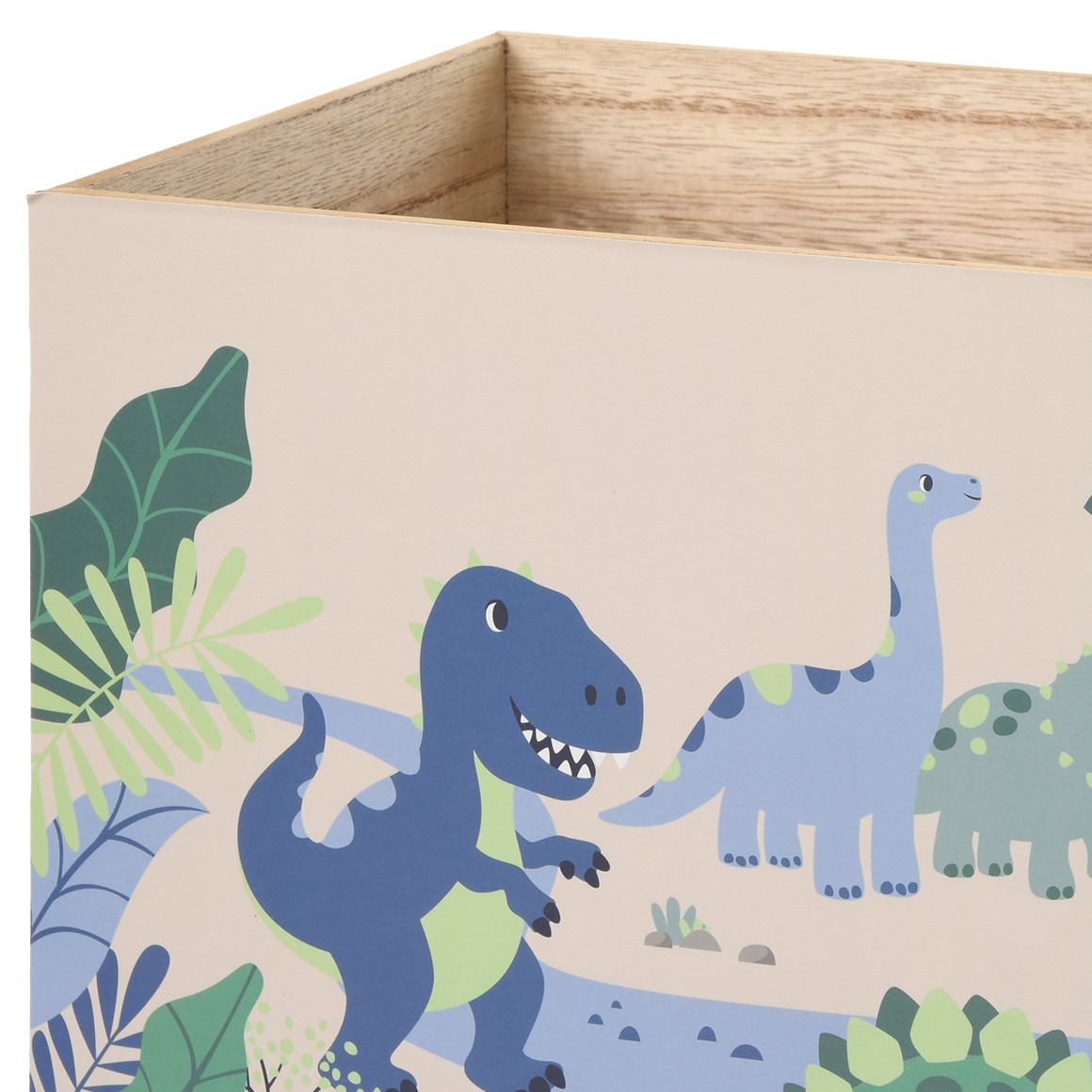 Topolino Holzbox mit Dino-Motiv natur / creme