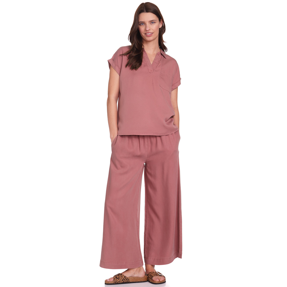 Gina Benotti Damen Hose im Culotte-Style rostrot