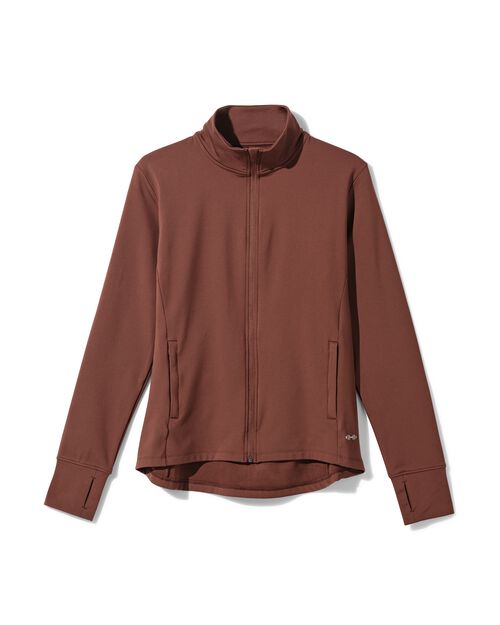 veste de training en polaire pour femme marron foncé