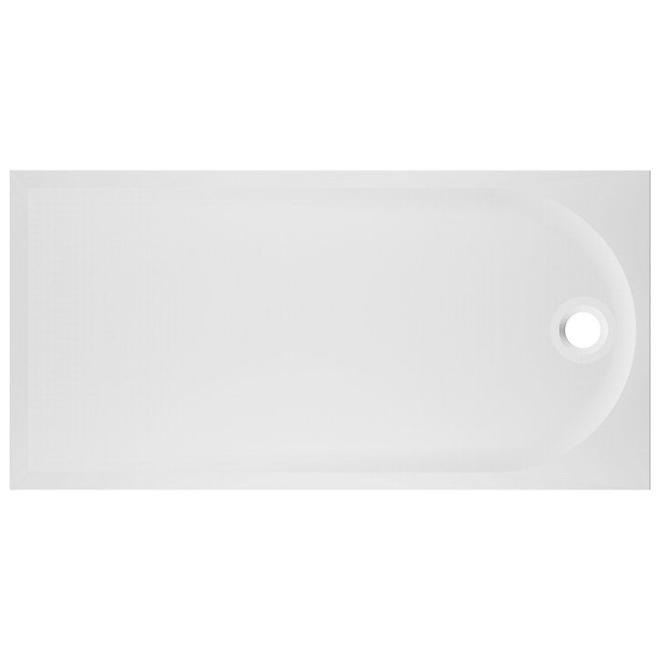 Receveur de douche 80 x 160 cm, résine, blanc, GoodHome Cavally