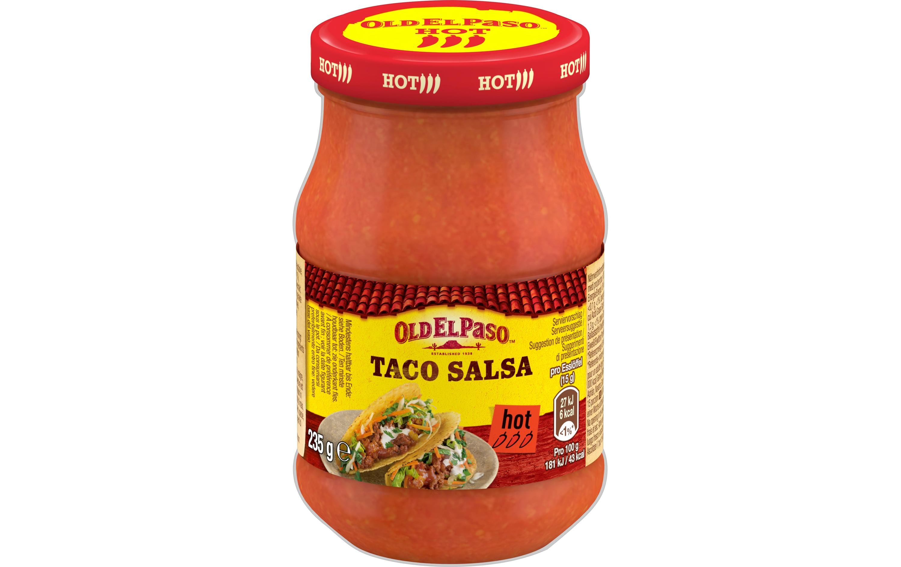 Hot Taco Salsa 235 gWürzige Tomatensauce für Tacos