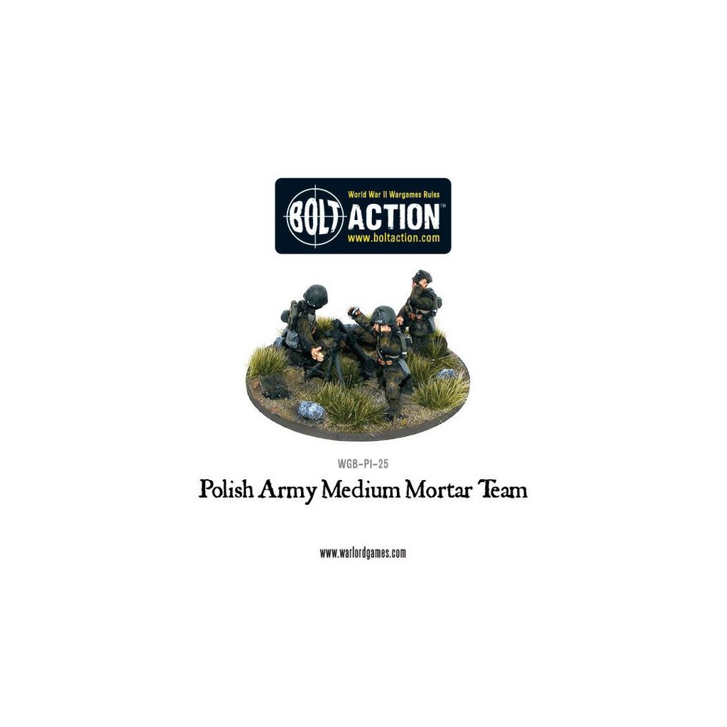 Bolt Action - Polish Army Medium Mortar Team