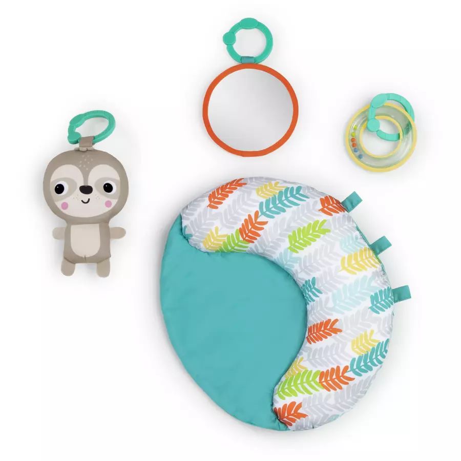 Bright Starts Tummy Time Prop & Play™ Faultier Aktivitätsmatte
