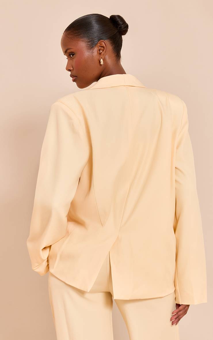 Butter Yellow Blazer Long Ajusté