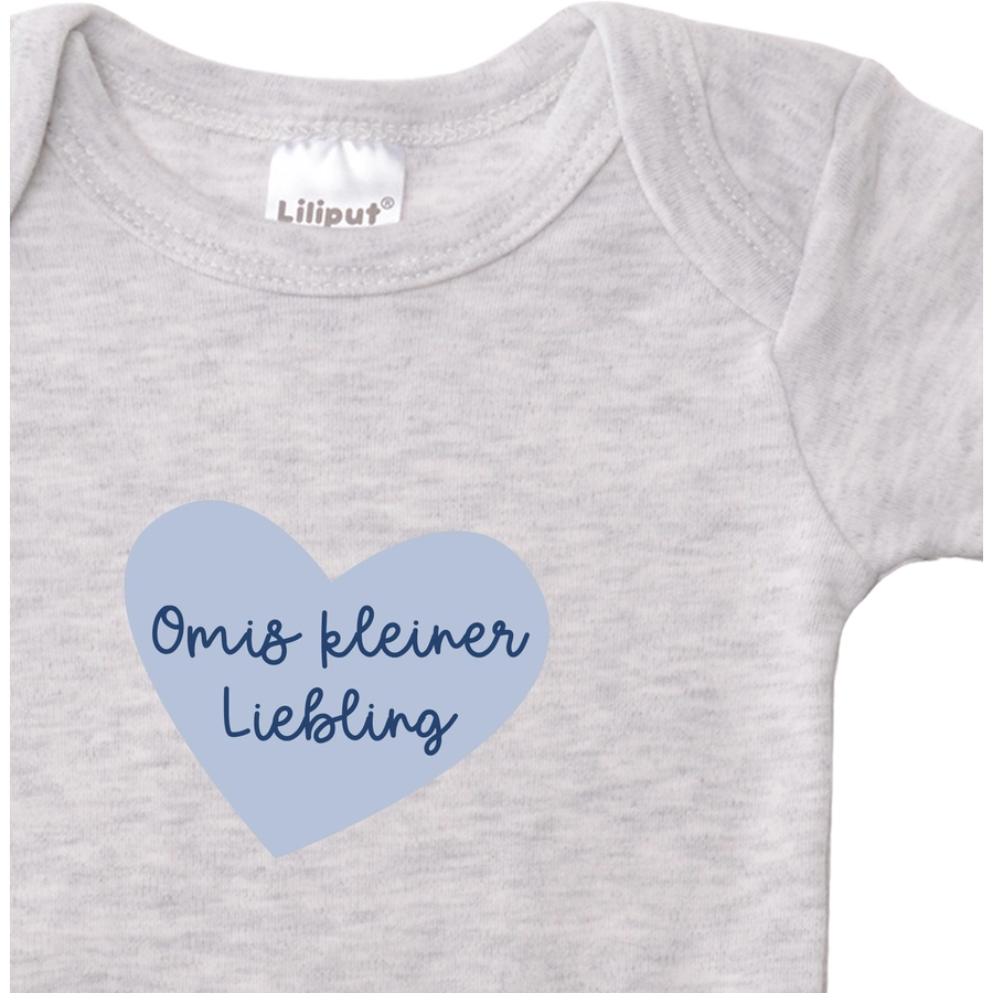 Liliput Baby-Bodies im 2er Set Omis Liebling grau-melange grau gestreift
