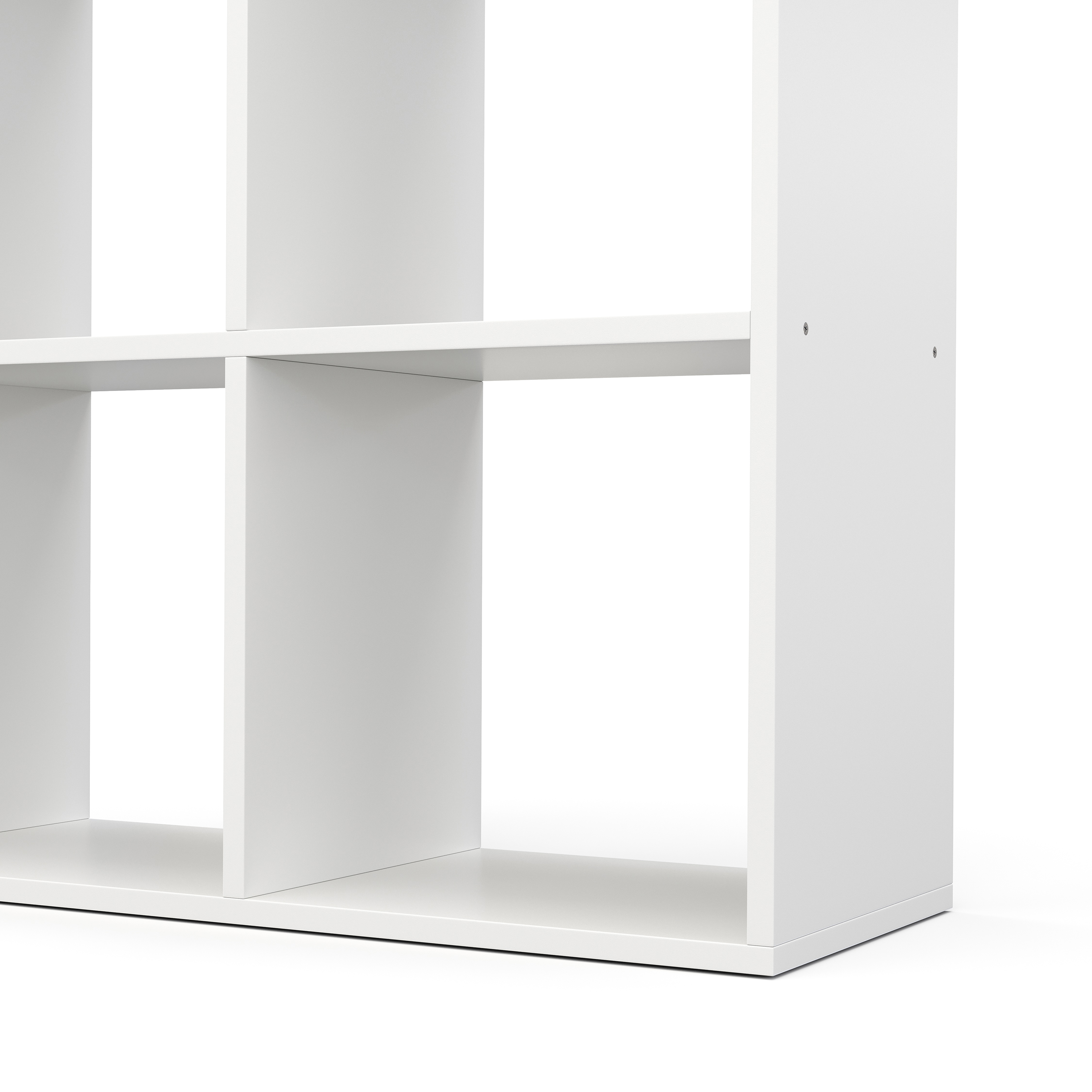 Bücherregal Raumteiler LIAM 8 Fächer 72 x 142 cm weiss