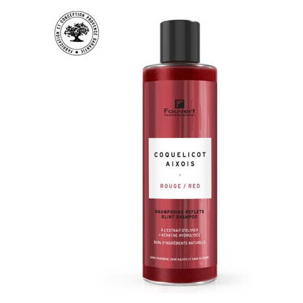 Shampooing pigmenté reflet rouge Coquelicot Aixois Fauvert Professionnel 250ML