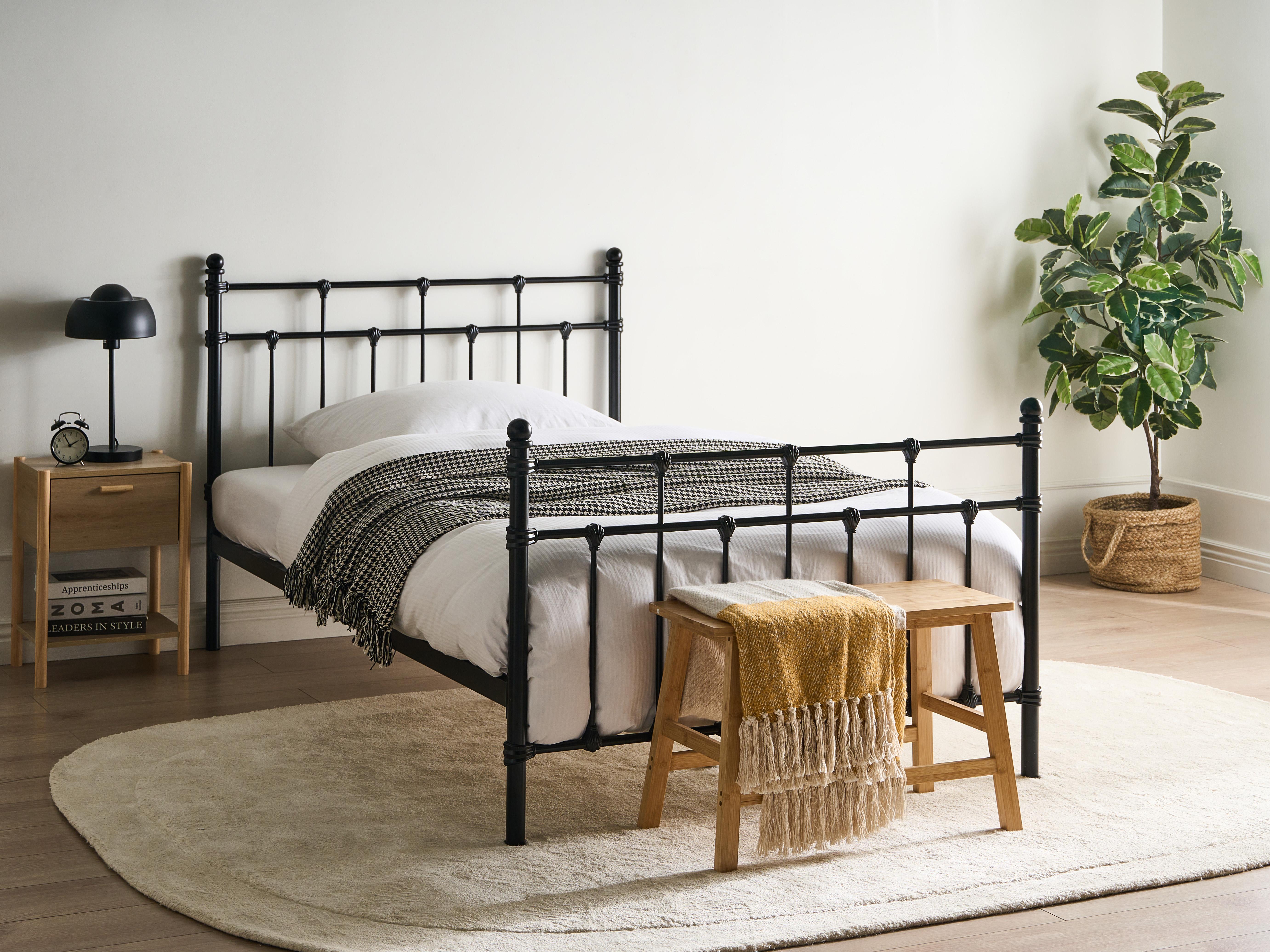 Bed Metaal LYNX 120 x 200 cm Zwart