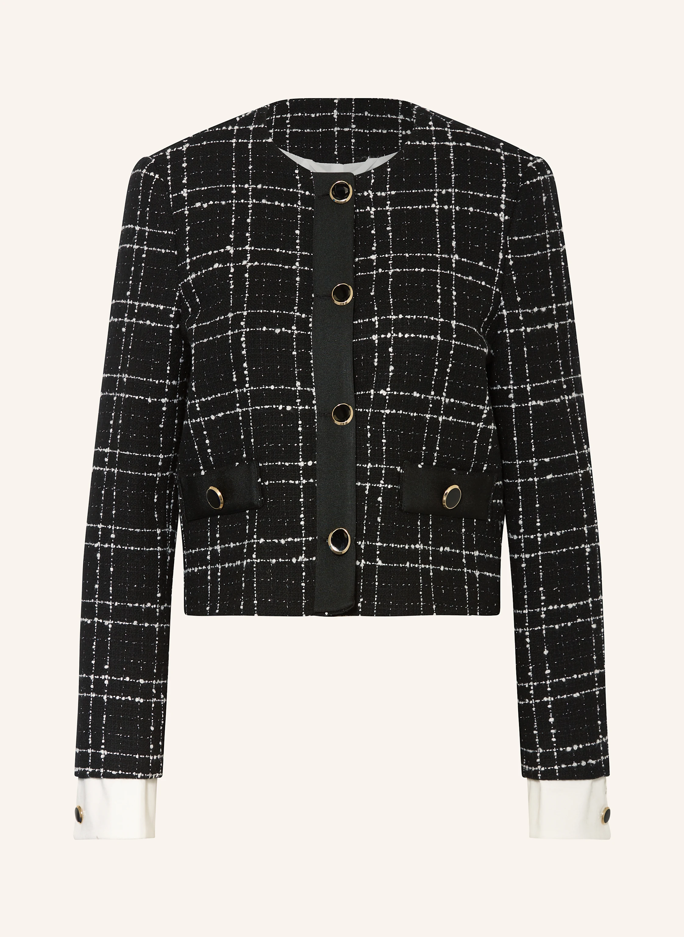 LIU JO Kastenjacke aus Bouclé mit Glitzergarn