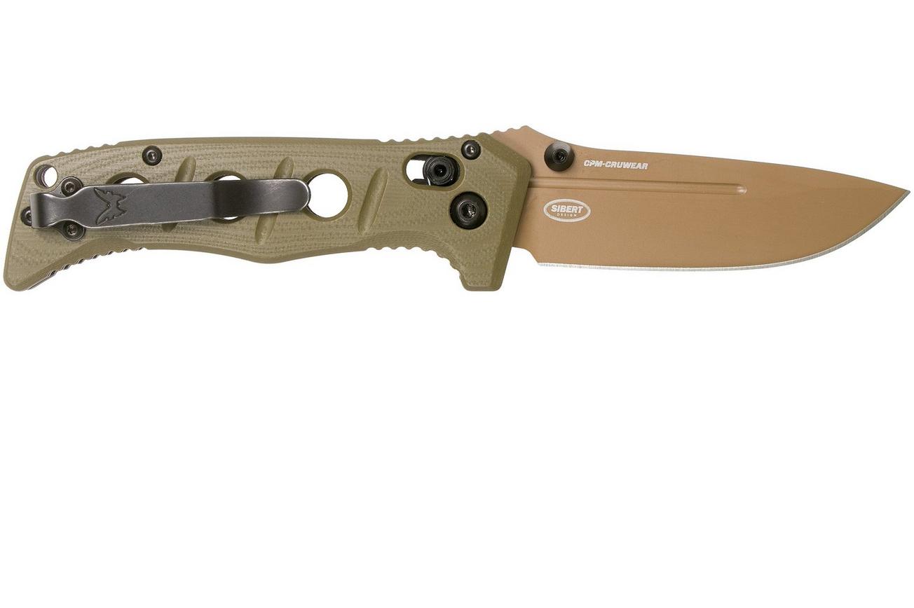 Benchmade 273FE-2 Sibert Mini Adamas OD Green G10, Flat Earth zakmes, Shane Sibert design