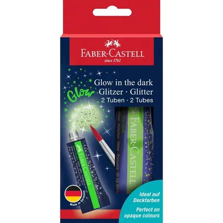 Faber-Castell Glitzer Glow in the dark 2 x 12 ml