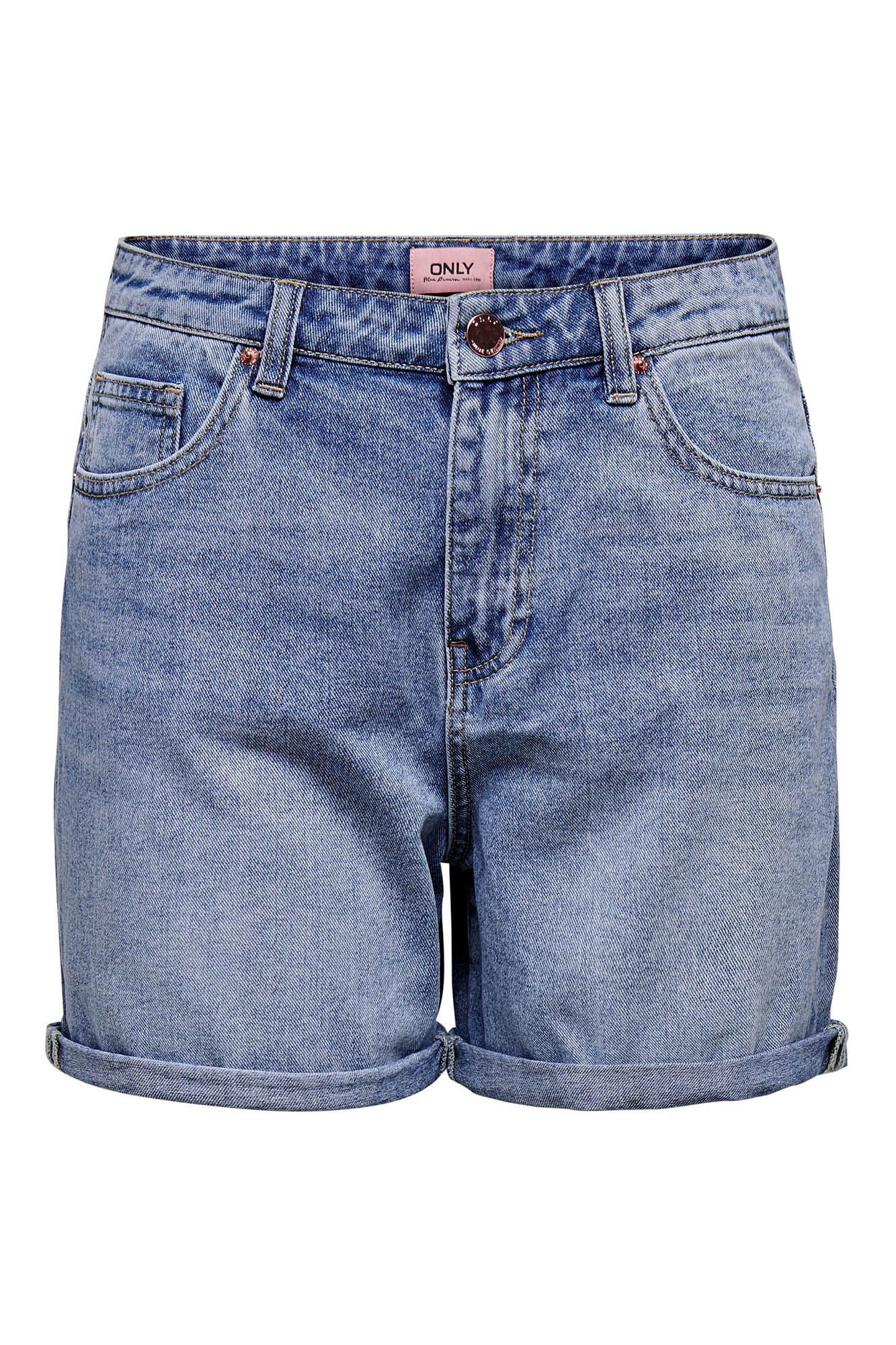 Shorts jeans de cintura alta