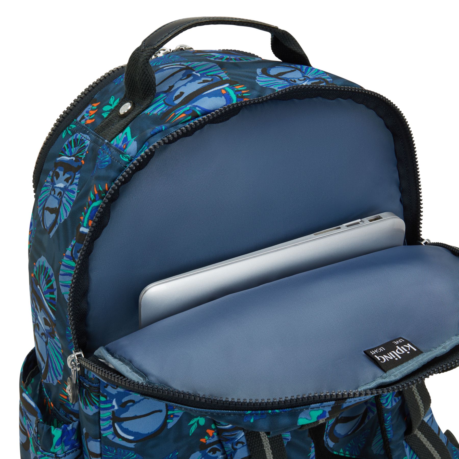 SEOUL COLLEGE Grand sac à dos avec compartiment séparé pour ordinateur portable - Blue Monkey Fun