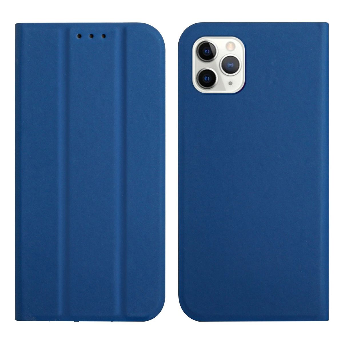 Hülle Handy Schutz für Apple iPhone 13 Pro Max Case Flip Cover Tasche Etuis Blau
