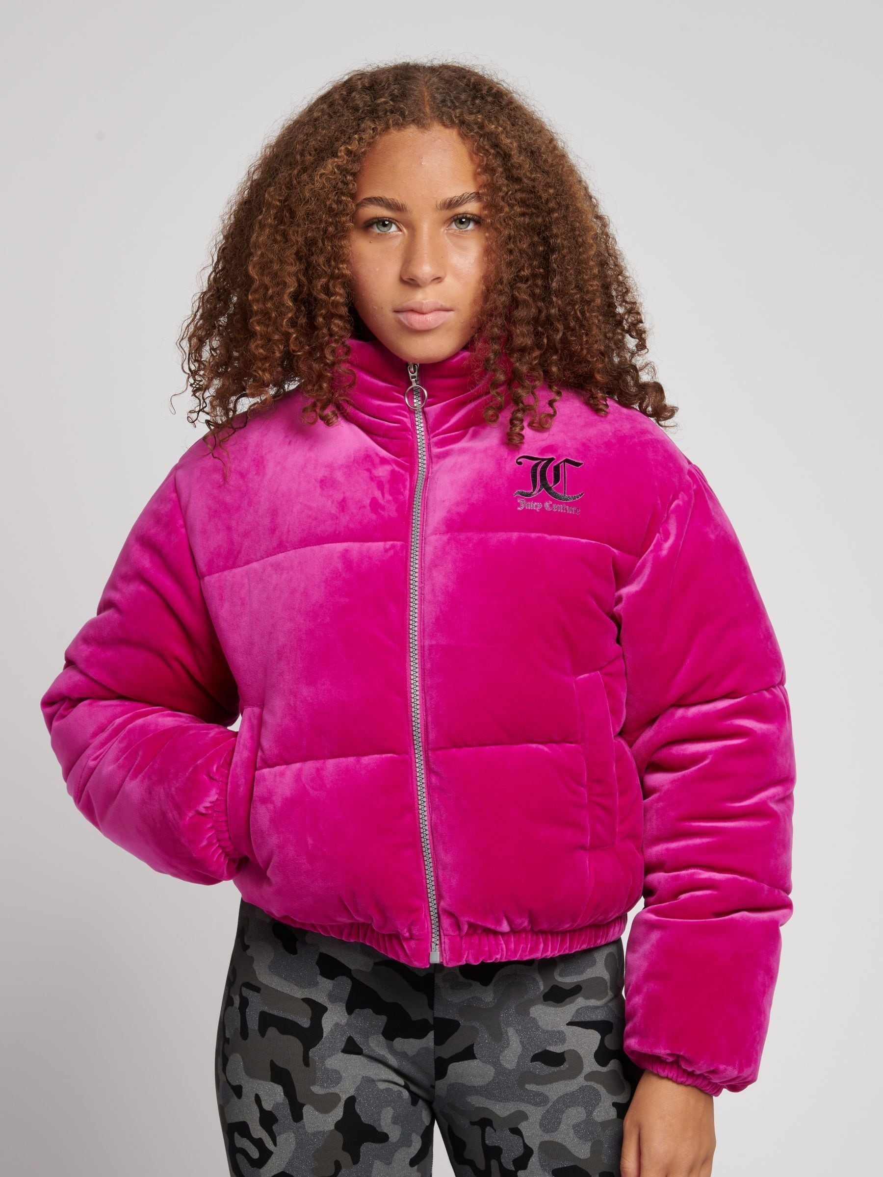 Roze - Juicy Couture - Velours gewatteerd jack