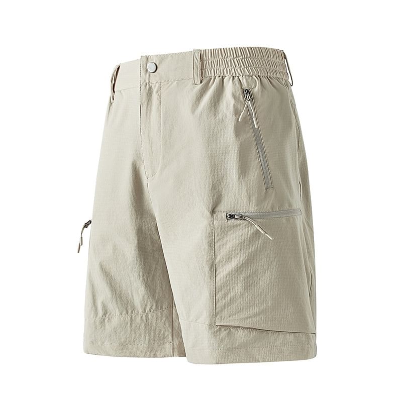 Lefitt - Mid Rise Plain Cargo Shorts