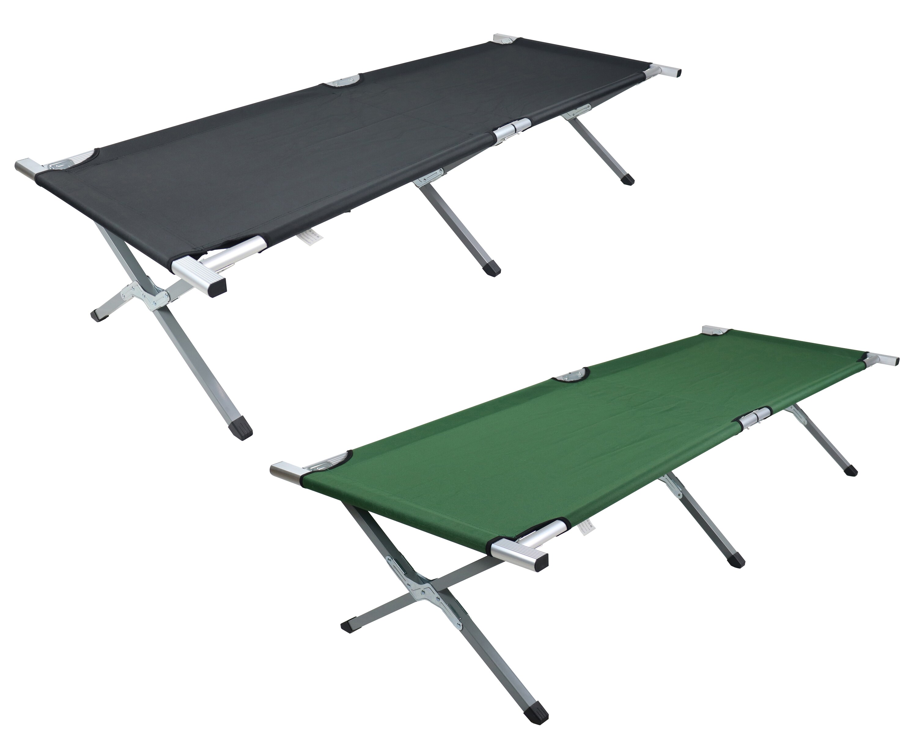 VCM Feldbett Campingbett Aluminium Gartenliege Liege Sonnenliege Liegestuhl faltbar klappbar Länge 210cm Tosali L