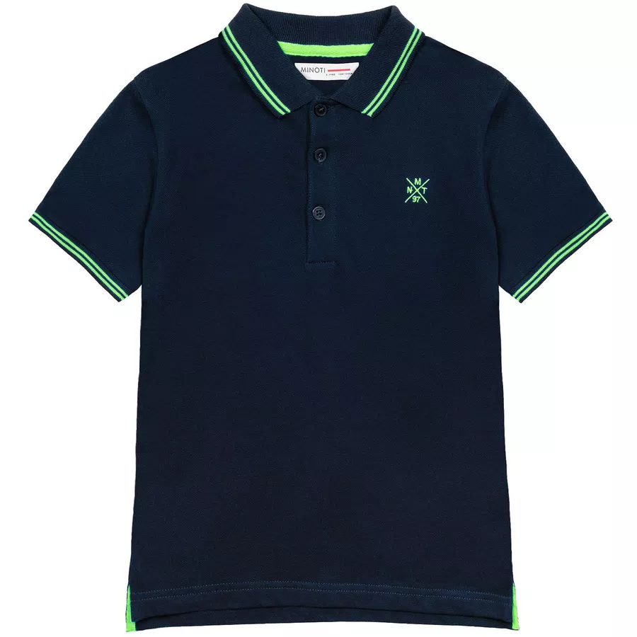 MINOTI Poloshirt mit Kontrastelementen Dunkelblau