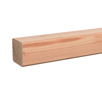 Tuinpaal vierkant Douglas hout geschaafd 6,5 x 6,5 x 270 cm