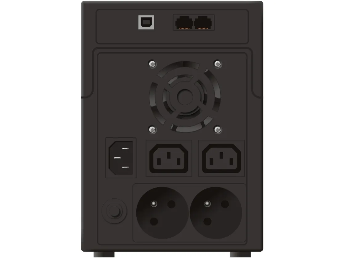 PowerWalker VI 2200 LCD/FR - UPS - AC 230 V - 1200 Watt - 2200 VA - 9 At - USB - output-stikforbindelser: 4 - sort