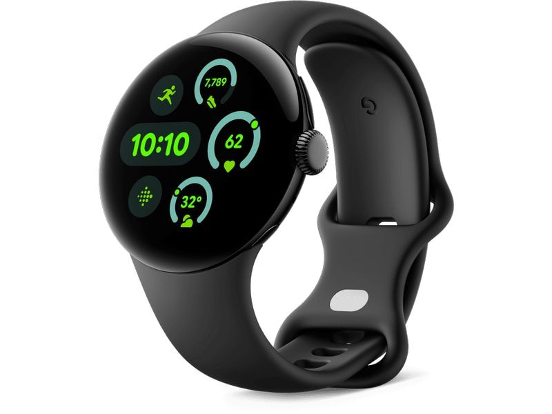 Google Pixel Watch 3 WLAN 41 mm Schwarz Schlanke Smartwatch mit erweitertem Gesundheits- und Schlaftracking