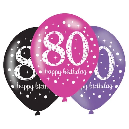 amscan 6 Ballons 80 Celebration