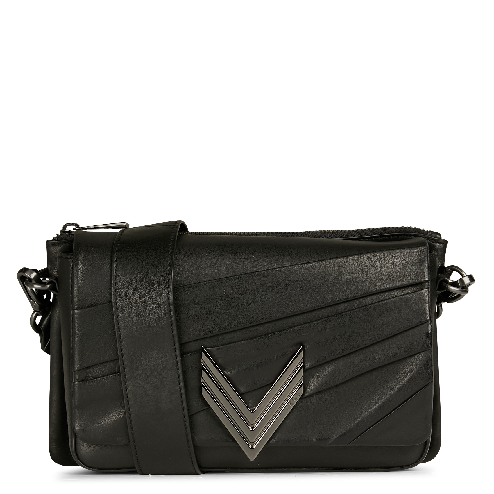 111 - Sac bandoulière en cuir | Noir