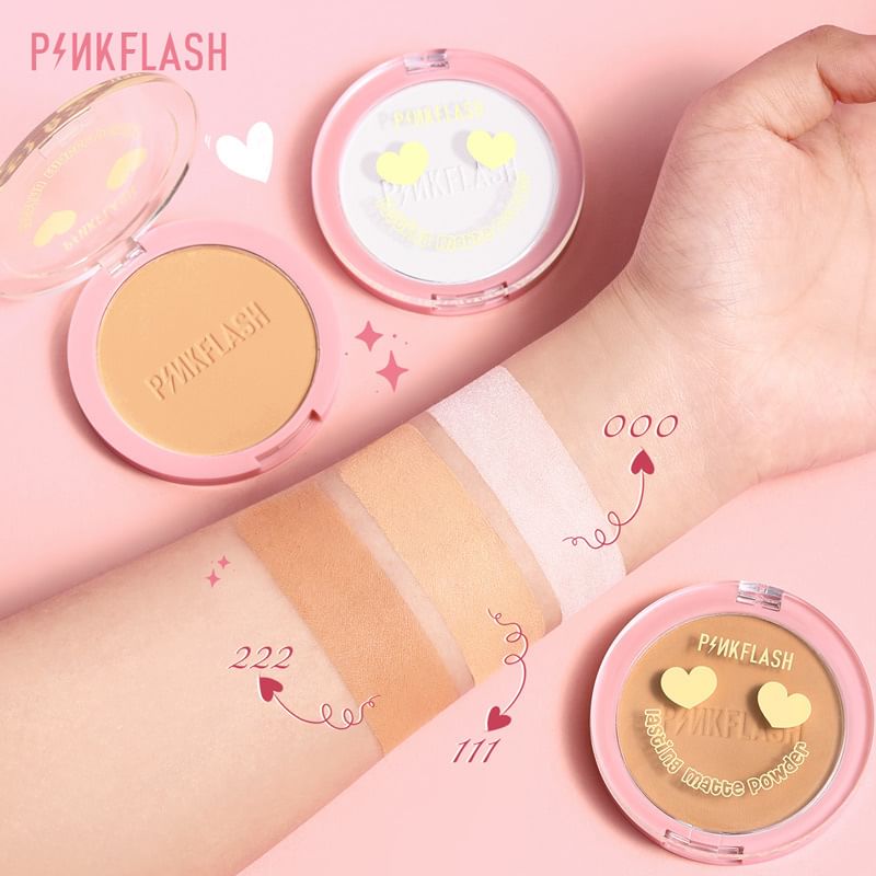 PINKFLASH - Lasting Matte Pressed Powder - 3 kleuren