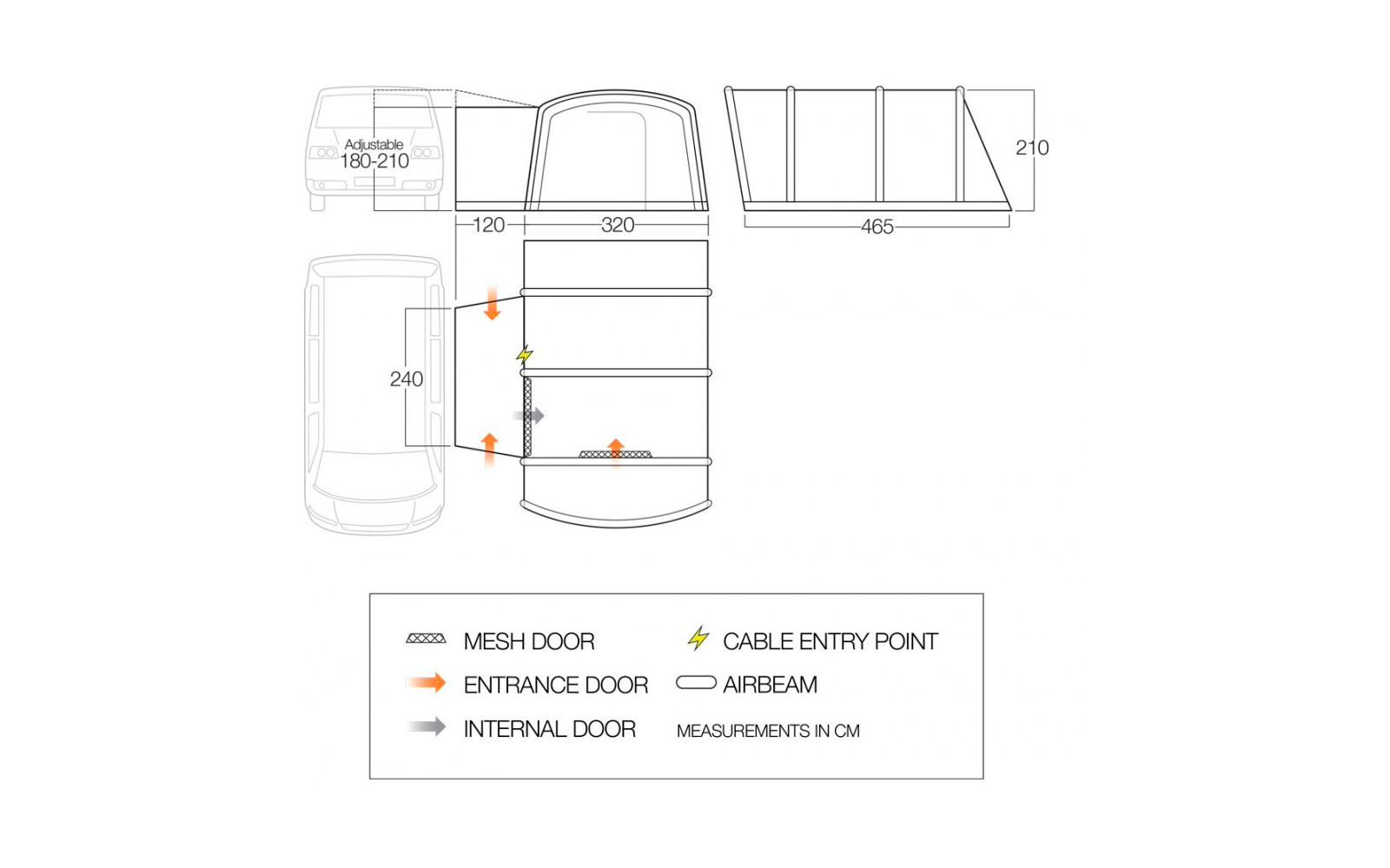 Vango Aufblasbares Busvorzelt Galli III Air Low