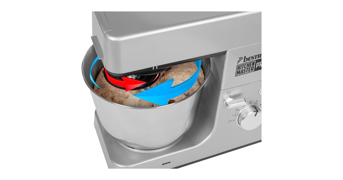BestronAKM1600S 4-in-1 Keukenmachine Kitchen Master Pro  (Zilver)