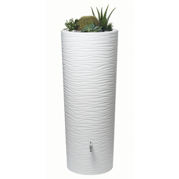 Garantia Regenton natura met plantenbak wit 350 Liter