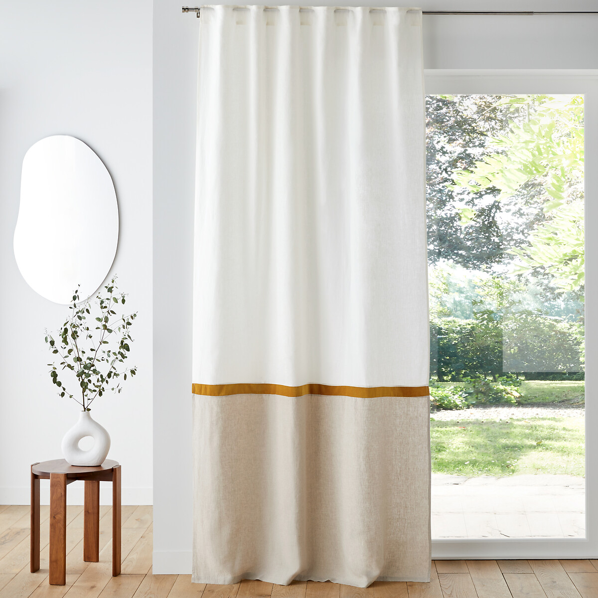 LA REDOUTE INTERIEURS<br>Cortina com laços ocultos em linho/veludo, Onega x Veludo