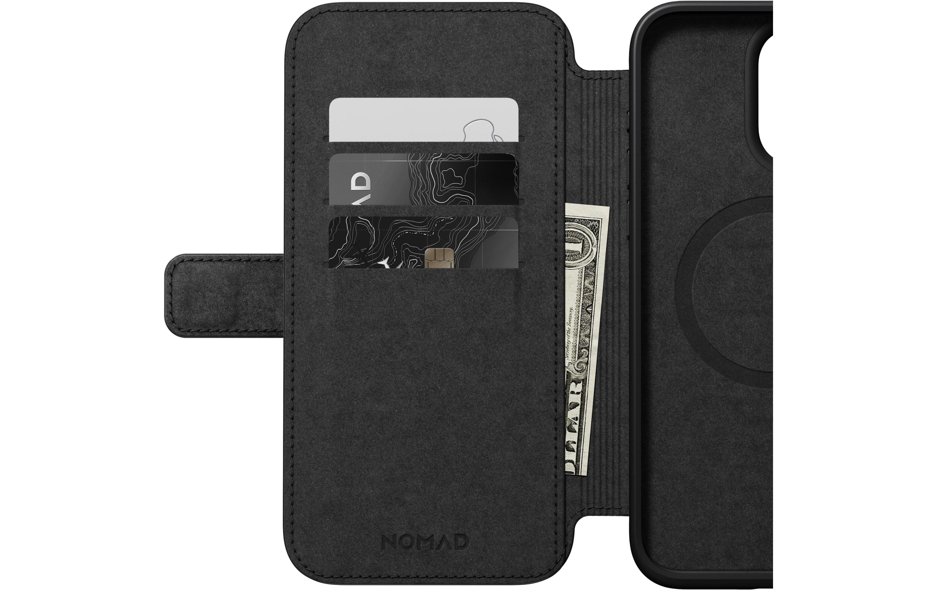 Modern Leather Folio iPhone 15 Pro Max SchwarzModernes Leder Folio für das Apple iPhone 15 Pro Max