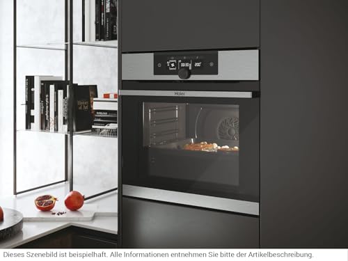 Haier I Turn Series 2 HWO60SM2F3XH  Four multifonction, nettoyage par Aqualyse, connectivité Wi Fi, capacité 70L, cuisson multiniveau, 11 fonctions, manette, classe A , Noir : Gros électroménager