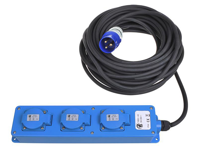 ProPlus 3-voudige CEE stekkerdoos - 10 meter