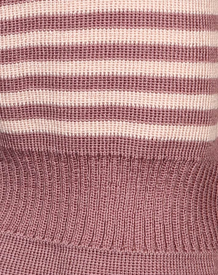 Woll-Schlupfmütze ANDI mit Zipfel doppellagig in mauve/pastellrosa