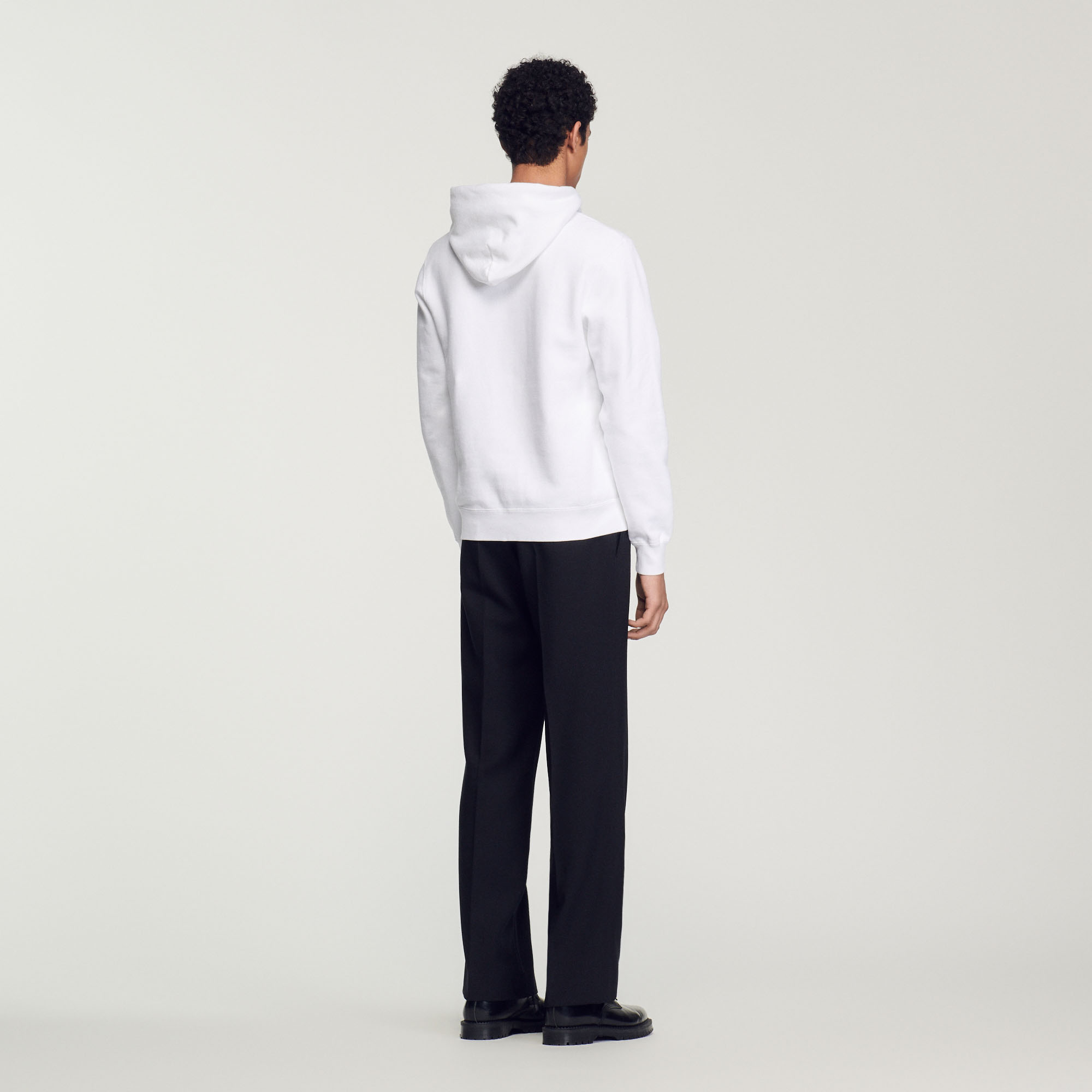 Hoodie Homme brode en coton biologique