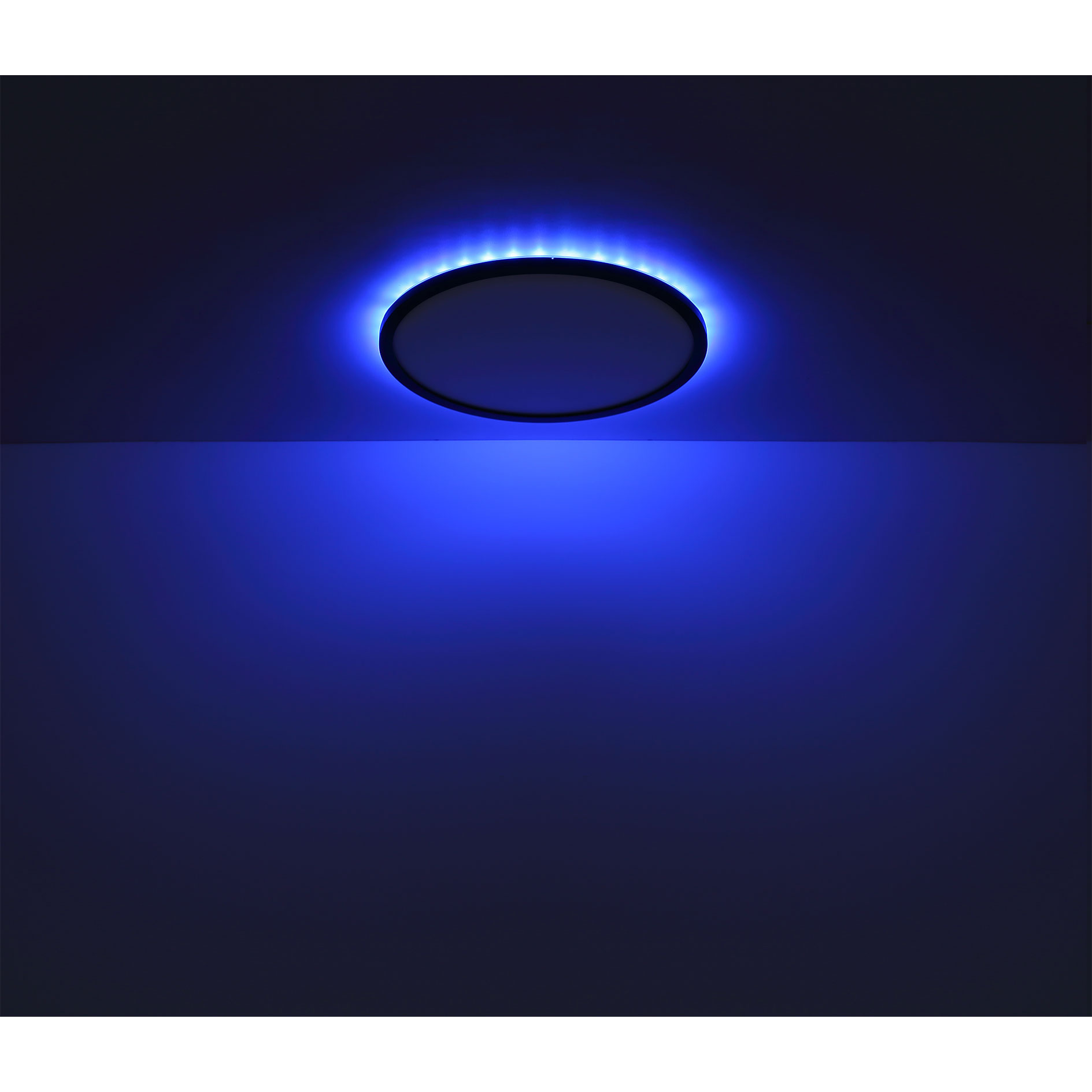 LED-RGB-Deckenleuchte - schwarz - dimmbar - mit Fernbedienung