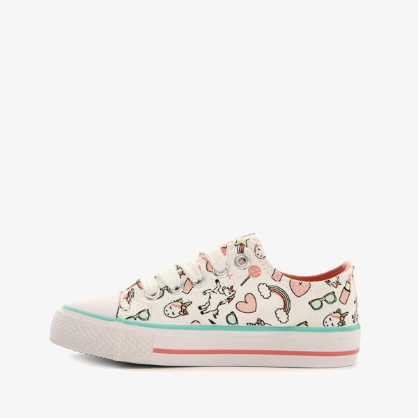Canvas kinder sneakers met unicorn print