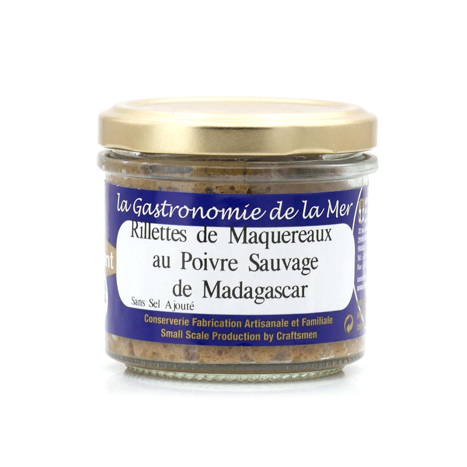 Rillettes de maquereaux au poivre sauvage de Madagascar - sans sel ajouté