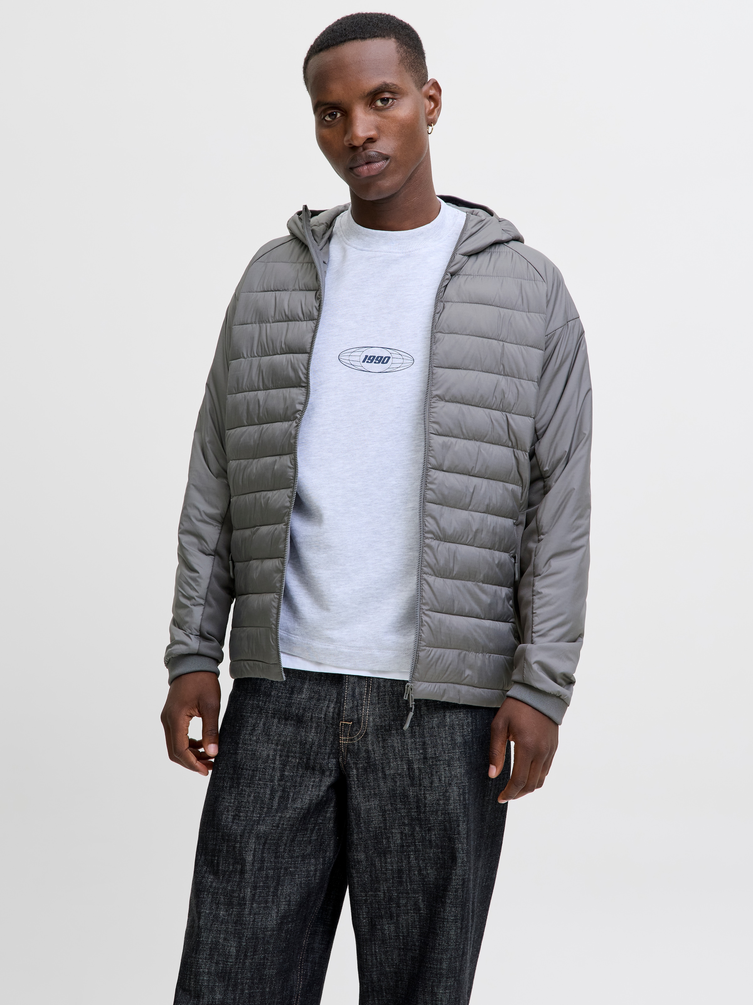 Jack & Jones Steppjacke »JJESTATE HYBRID JACKET NOOS« mit Kapuze mit Kapuze