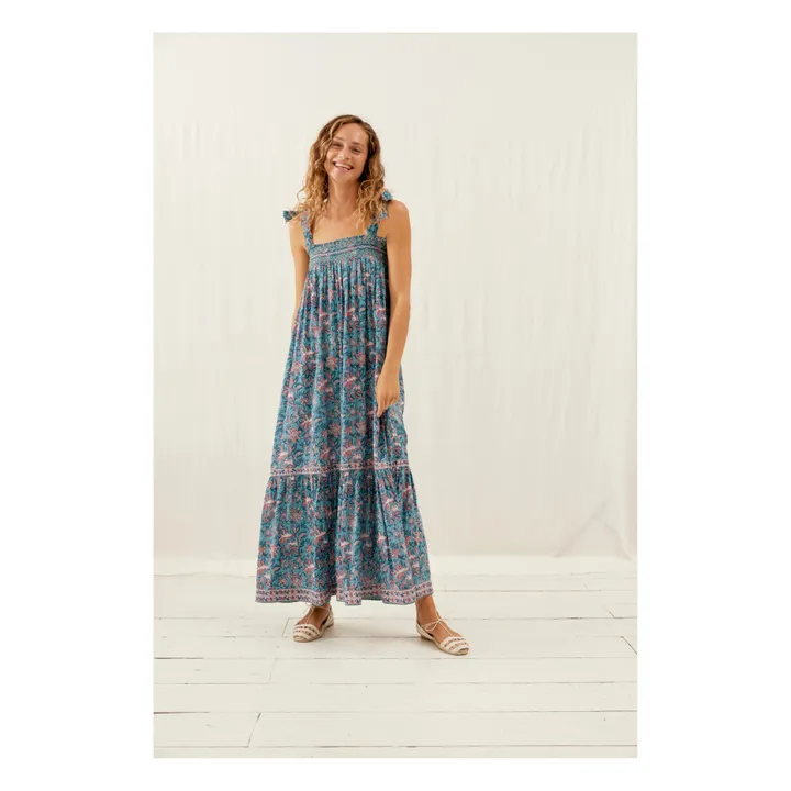 Louise Misha Robe Marcelette - Collection Femme | Bleu canard