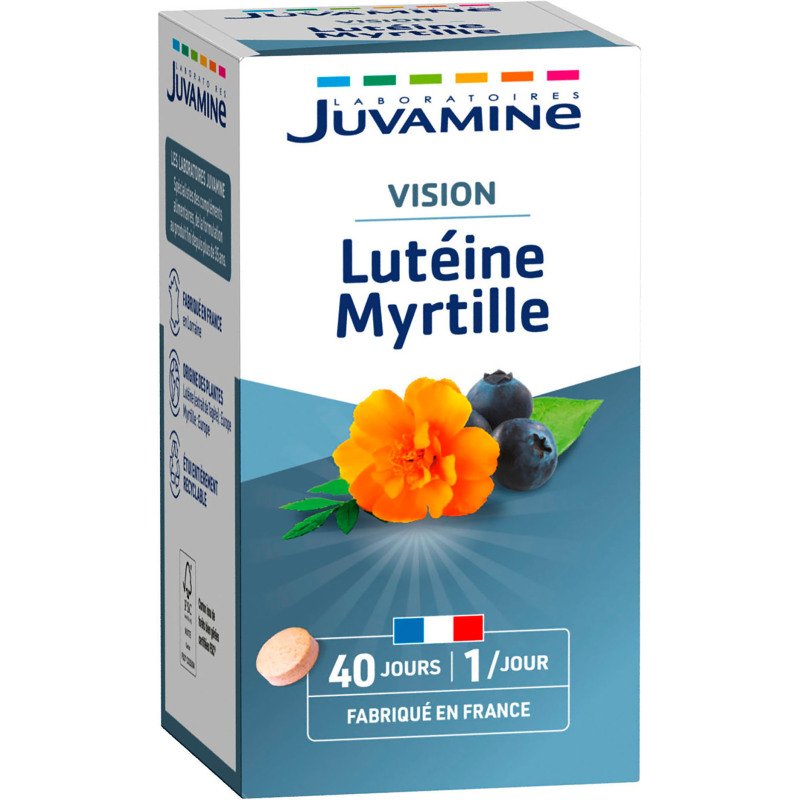 Complément alimentaire Juvamine Luteine Myrtille - Boîte de 40 comprimés