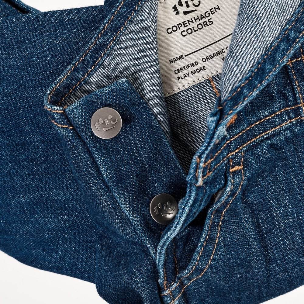 Køb Copenhagen Colors Dark Indigo Blue Washed Organic Baby Smækbukser